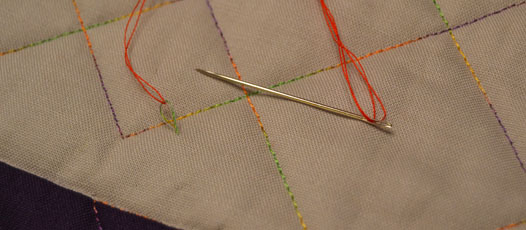 Sewing Tip on How to Bury Your Thread Ends on a Quilting Project