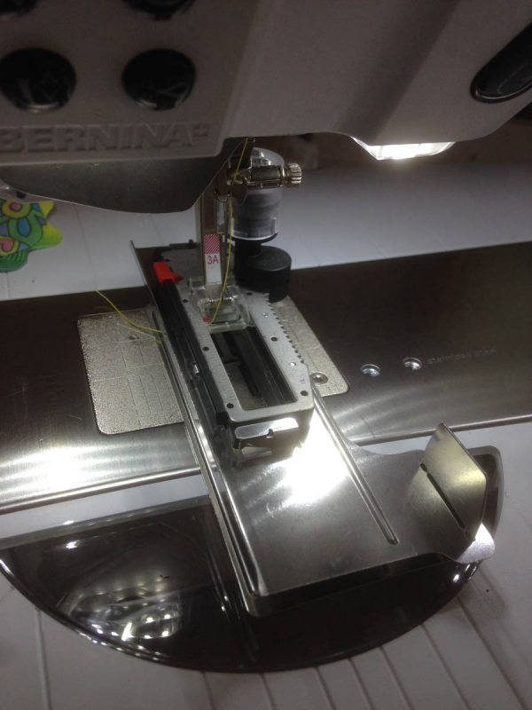 BERNINA Buttonhole Compensation Plate on machine