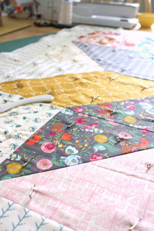 Lone Star Baby Quilt Quilt-Along Part II-Basting
