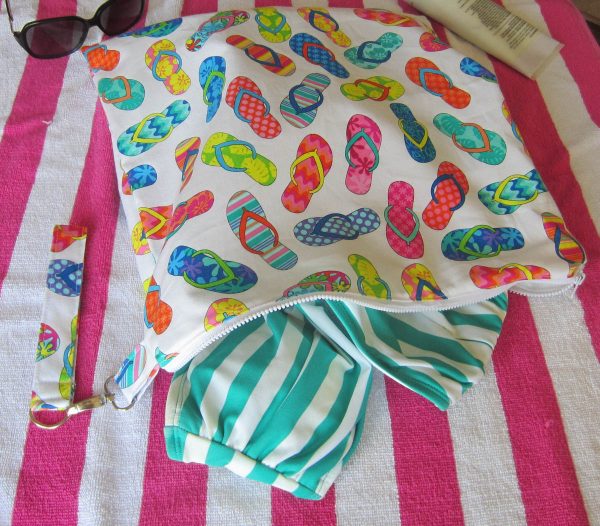 Swim Wetbag Sewing Tutorial Finished Wetbag