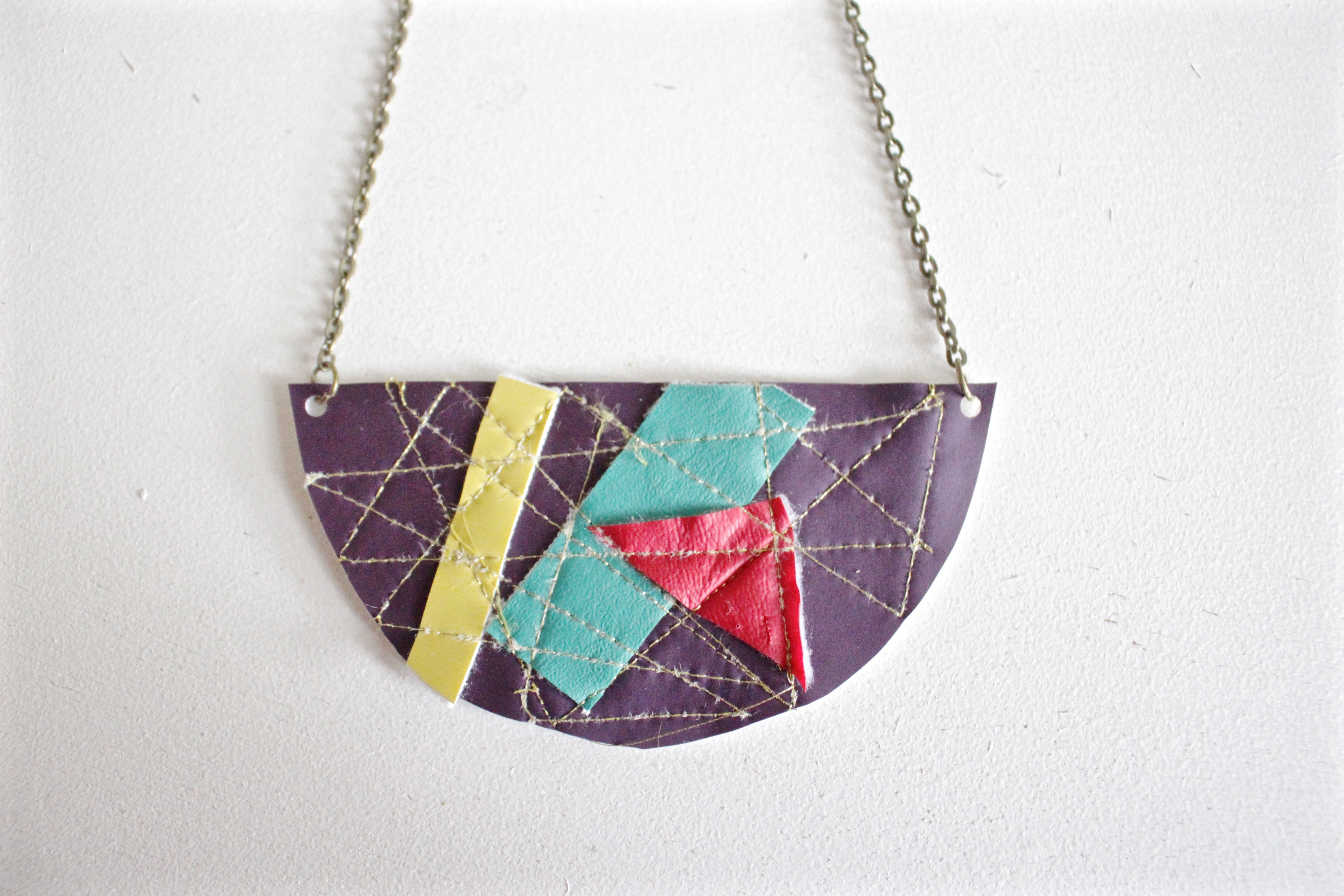 DIY Geometric Vinyl Necklace Tutorial Tutorial 1200 x 800 BERNINA WeAllSew Blog