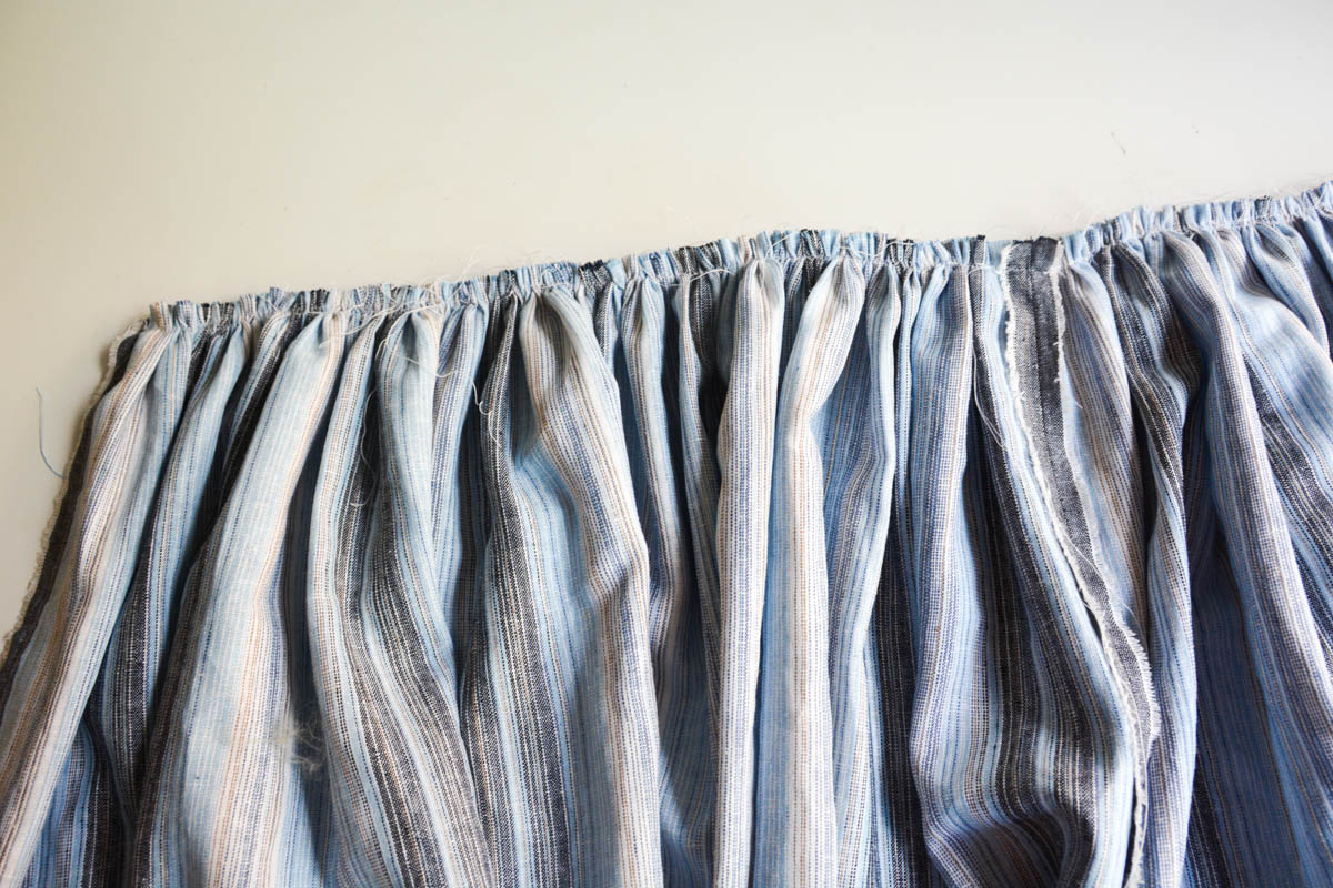 Midi Skirt Tutorial - press seam allowance up toward waist band