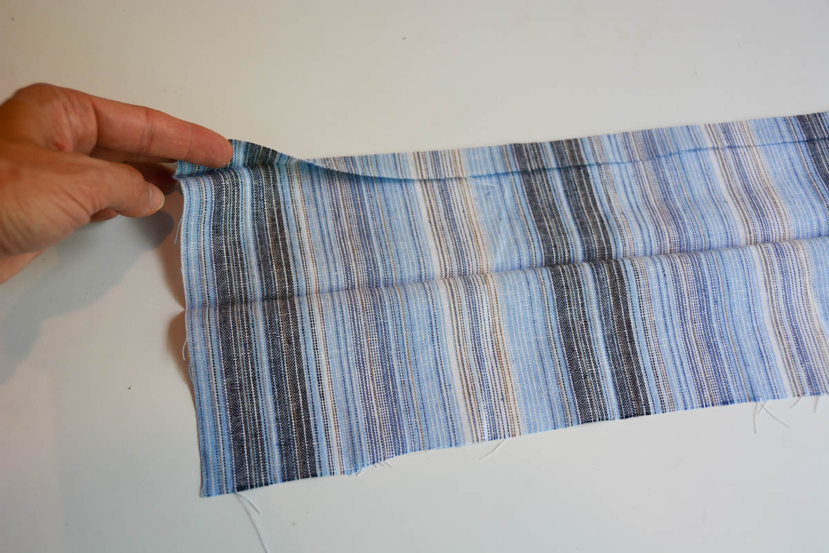 Midi Skirt Tutorial - Fold the waistband piece