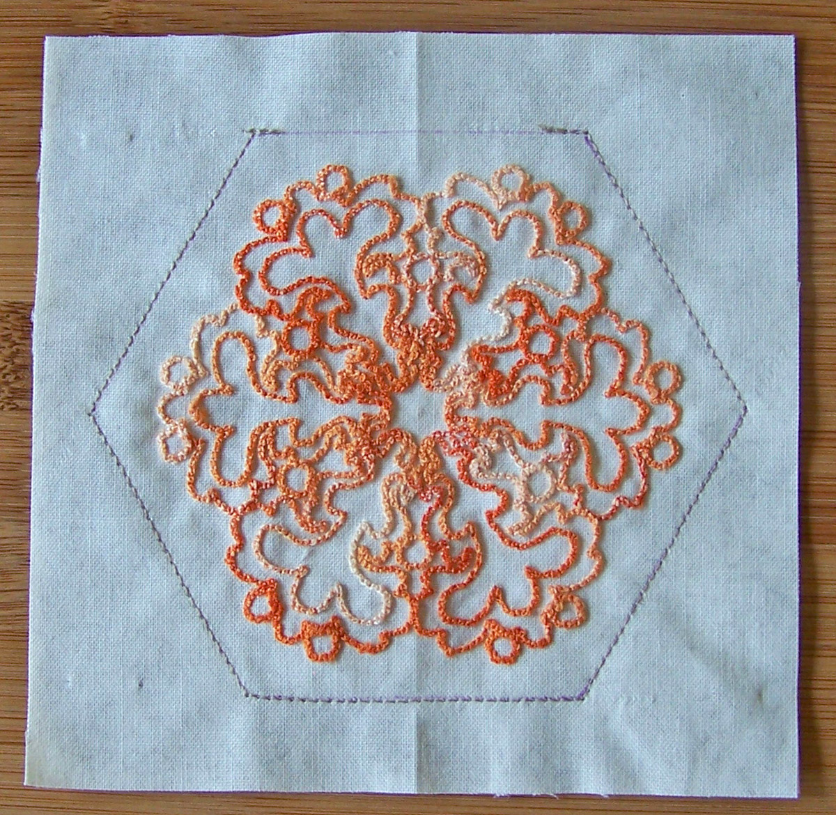 Embroidered Orange Delight Pincushion Tutorial