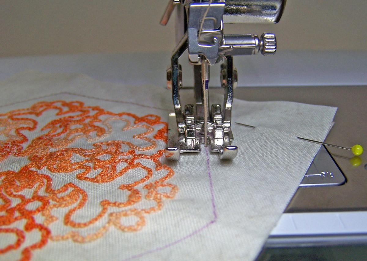 Embroidered Orange Delight Pincushion Tutorial