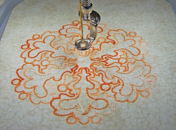 Embroidered Orange Delight Pincushion Tutorial