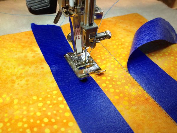 Taping Tips for Quilters - sewing along the tape