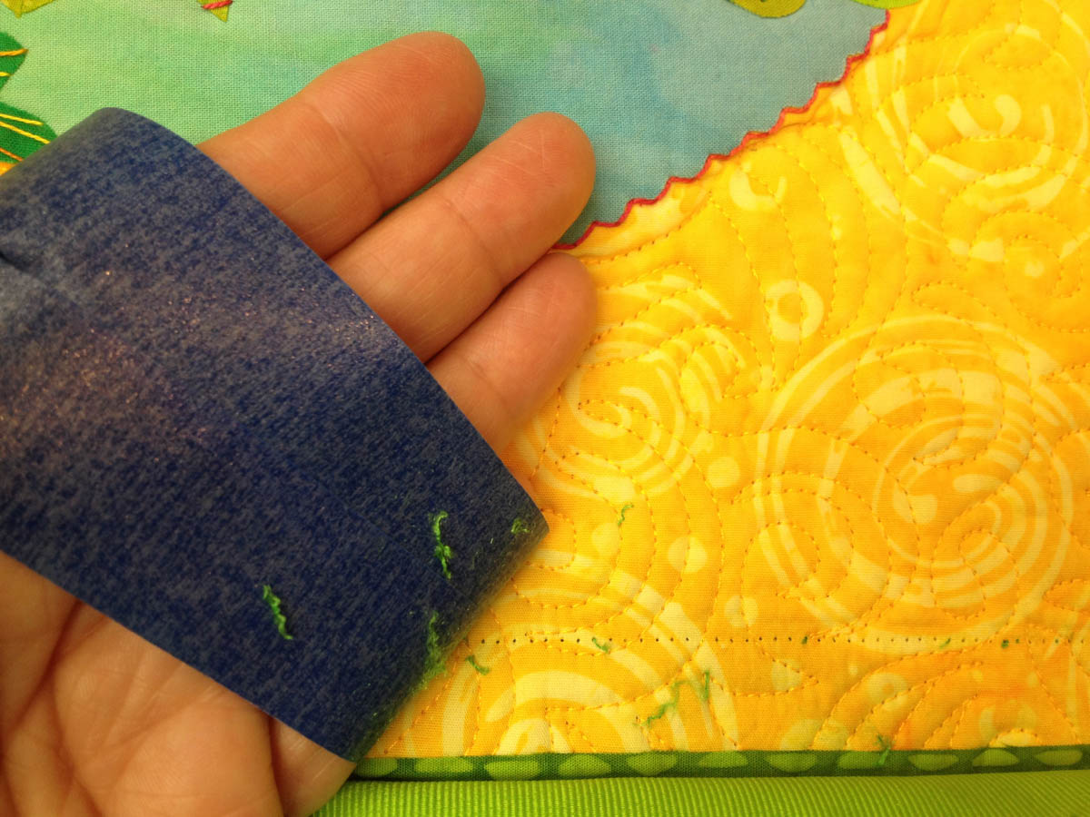 Taping Tips for Quilters - removing stray threads