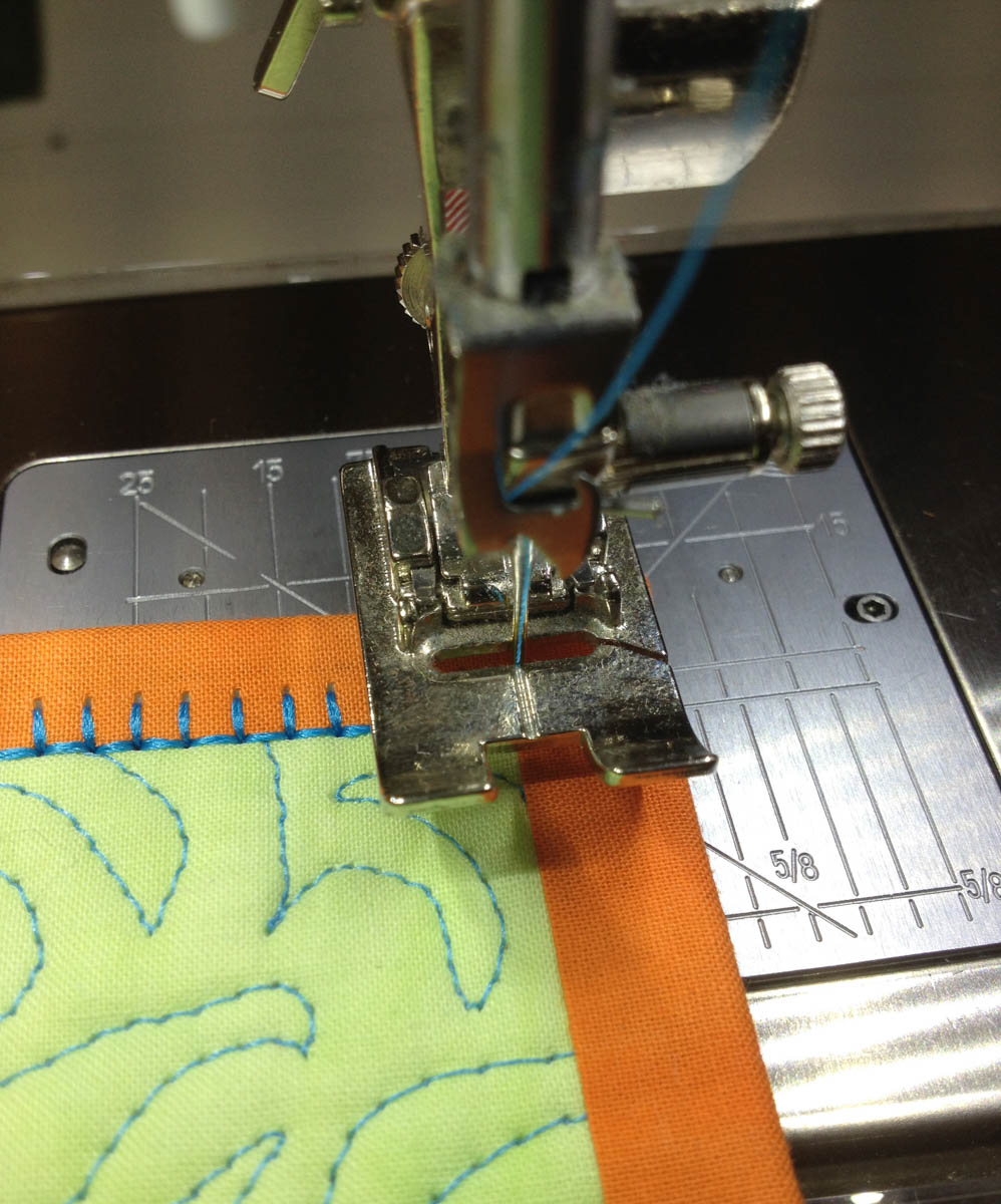 Binding Stitch Tip - Pivot the quilt