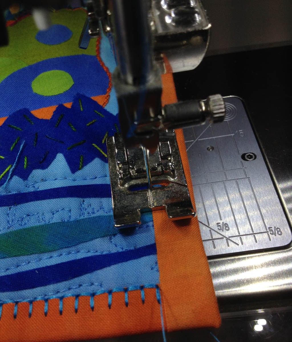 Binding Stitch Tip - Turning Corners sewing the Blanket Stitch