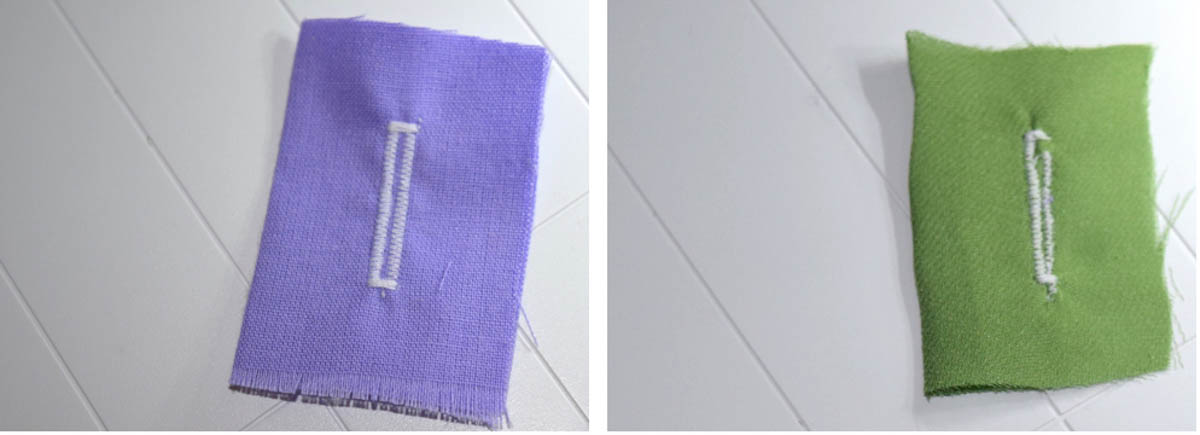 Buttonhole Sewing Tip - Result without stabilizer