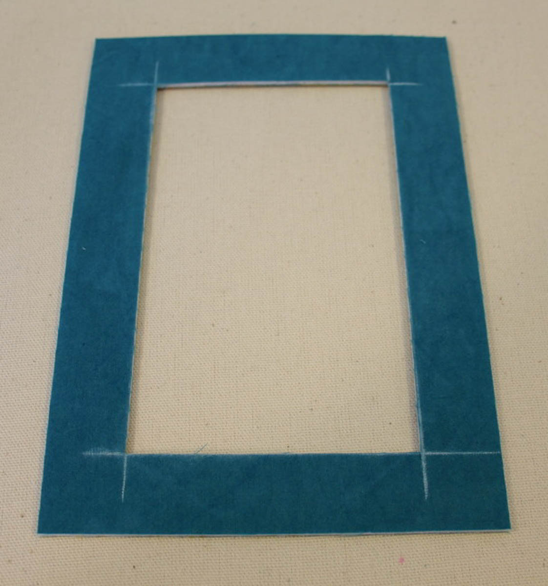 Fabric Frame Sewing Tutorial - cutting the frame panel