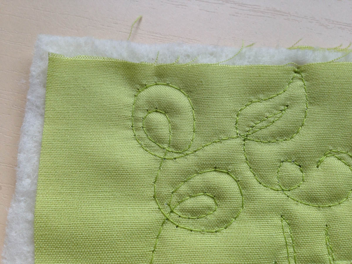 Free-Motion Quilting Exercise Tips - stitching a sample