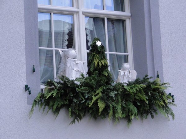 Christmas Season in Steckborn Switzerland - window decorations