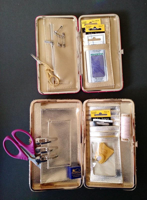 Sewing Travel Kit made from a Clutch - WeAllSew
