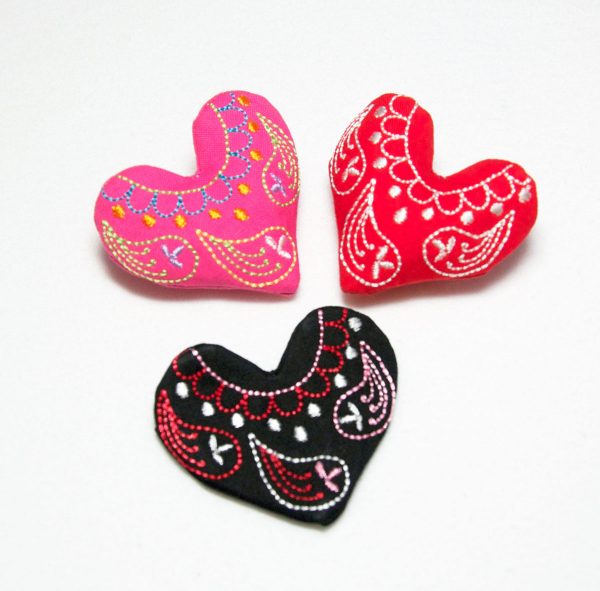 Embroidered Heart Pin Tutorial