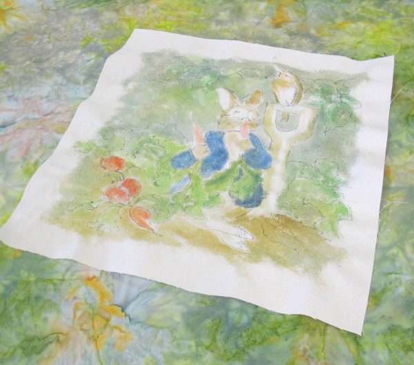 Peter Rabbit Wall Hanging - batting and backing