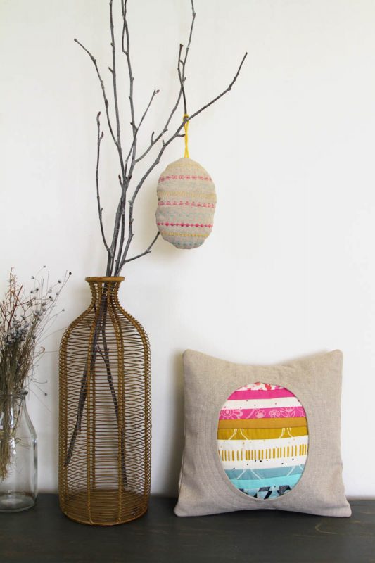 Spring Tidings Pillow and Egg Ornament 