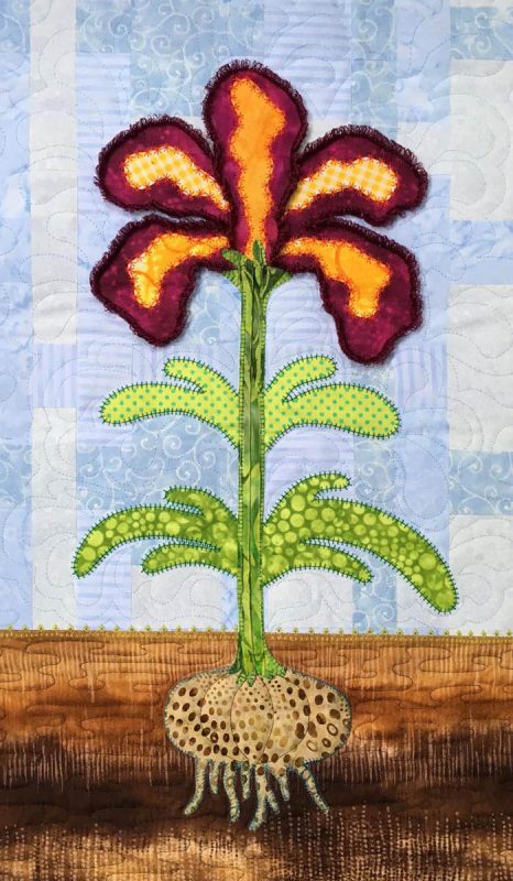 Stitched Flower by Sandy Fitzpatrick