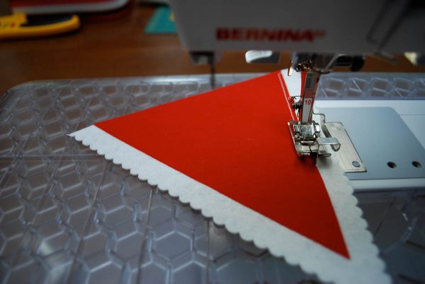 String of Pennants - sewing the triangle