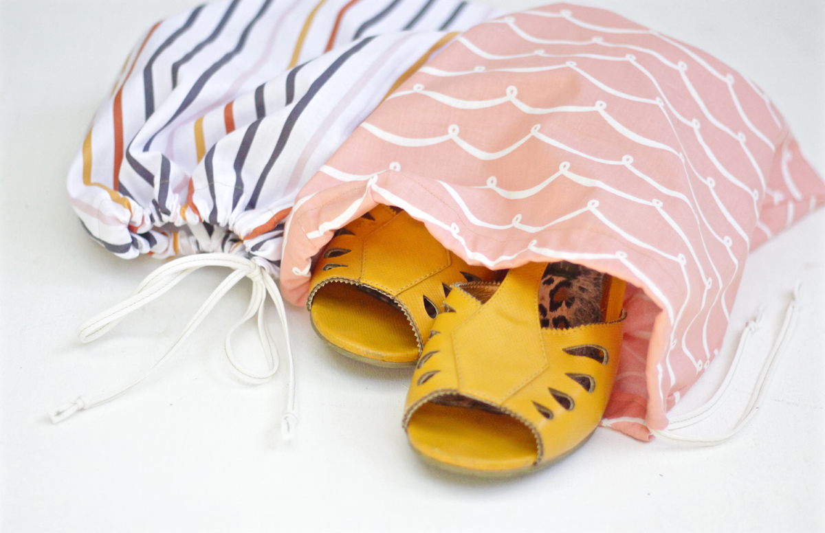 DIY 10Minute Shoe Bags WeAllSew