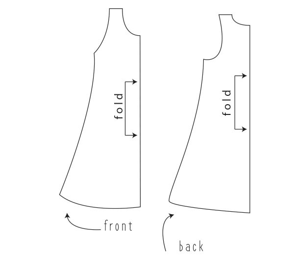 Swing dress Tutorial Step Four: Trace your slashed and spread pattern