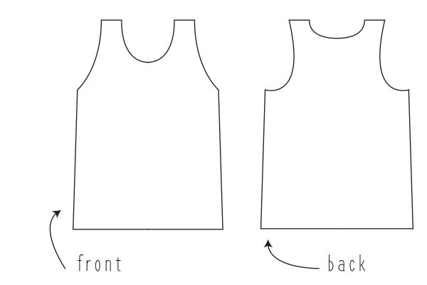 Swing Dress Tutorial Step One: grab your favorite tank