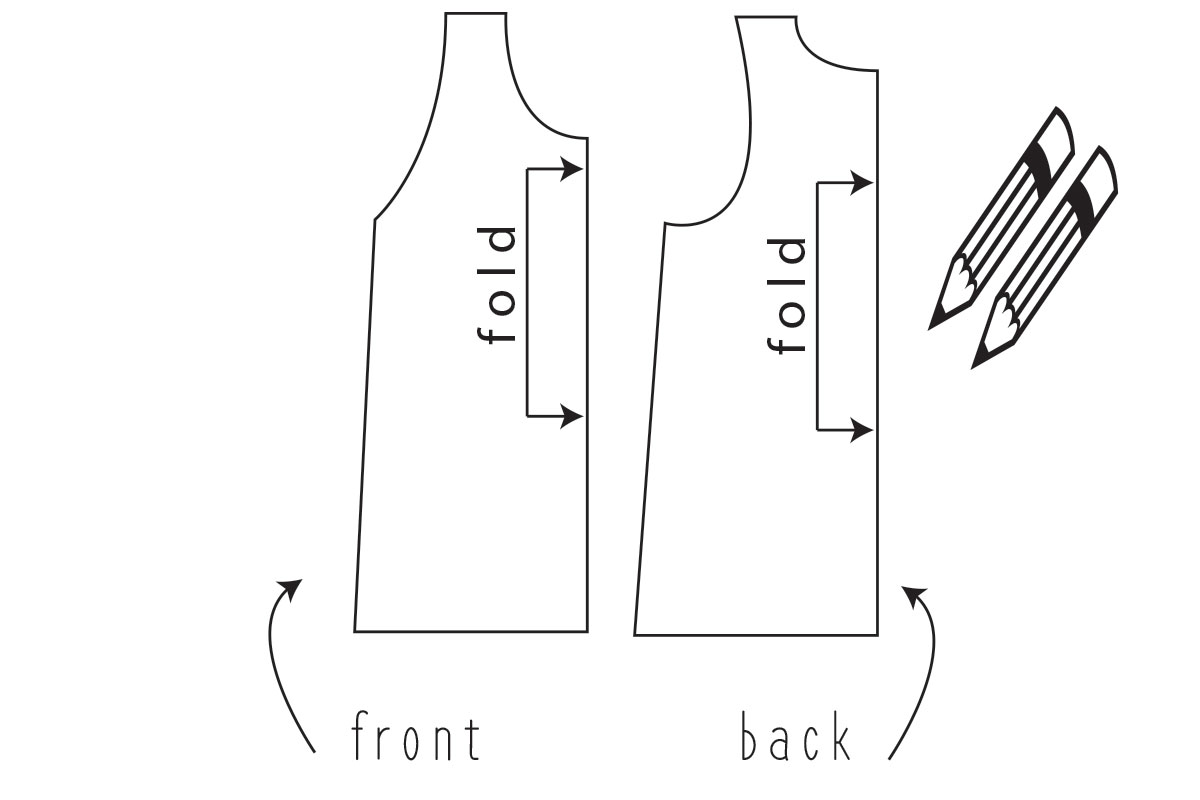 Swing Dress Tutorial Step Two: trace your favorite tank