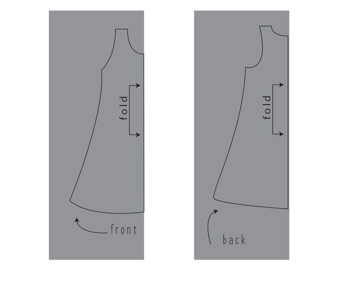 Swing Dress Tutorial Step Five: Cut out your pattern on your knit fabric