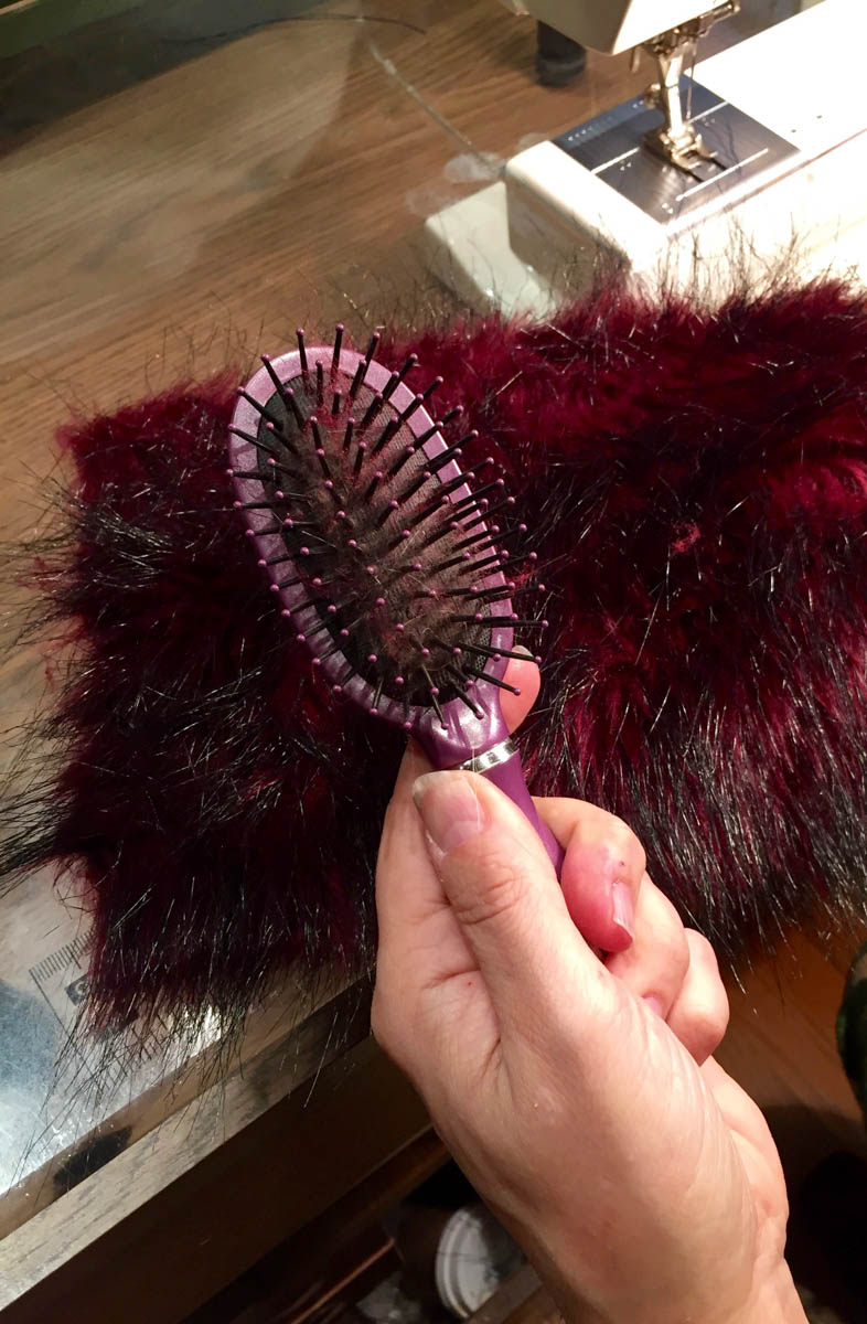 Tips for Sewing with Faux Fur by Kenneth King - brush seam