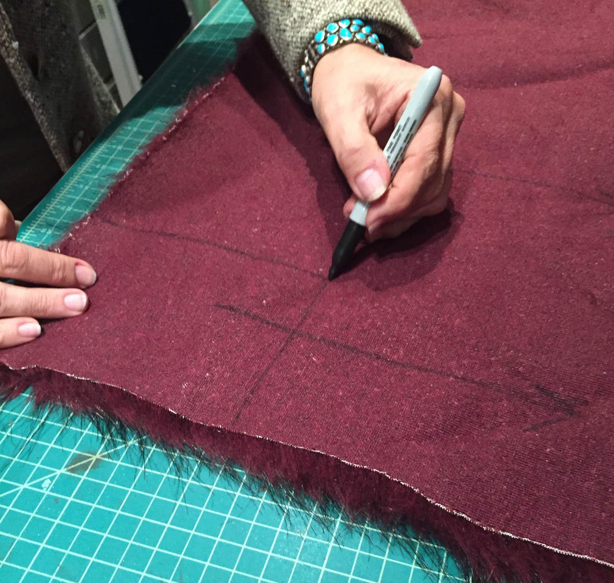 Tips for Sewing with Faux Fur by Kenneth King - Marking the Fur