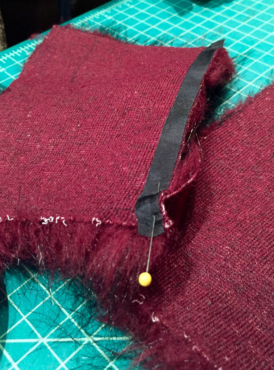 Tips for Sewing with Faux Fur by Kenneth King - pinning the seam