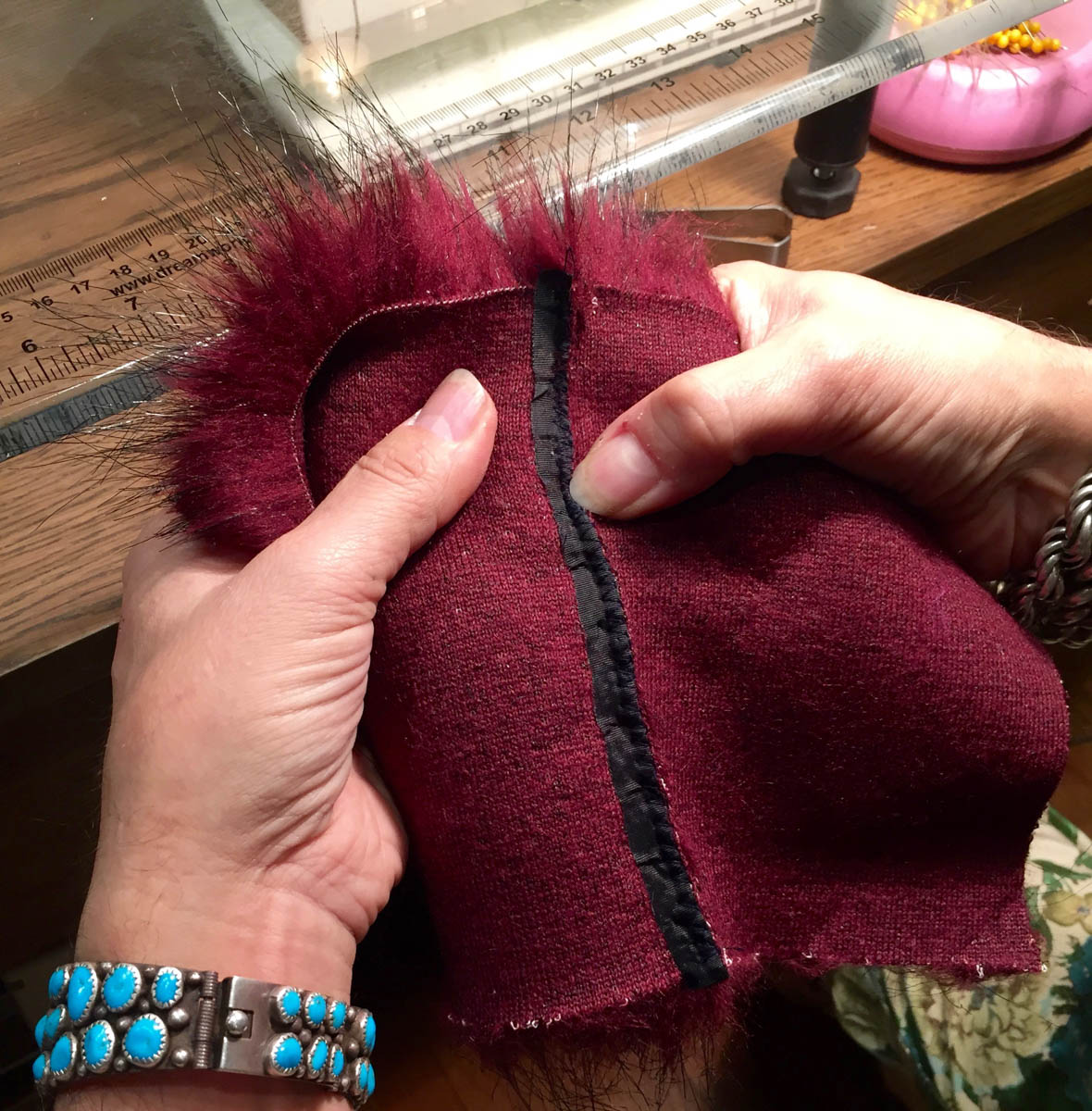Tips for Sewing with Faux Fur by Kenneth King - flatten seam