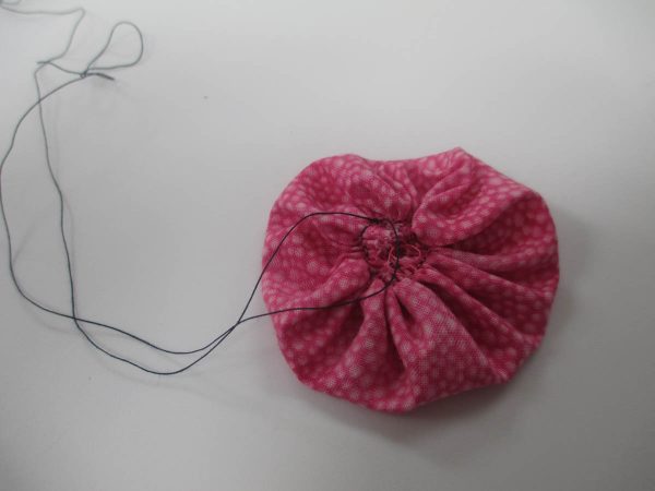 How to Create Yo-Yos with the BERNINA Circular Embroidery Attachment - Adjust the shape to create the circlular yo-yo