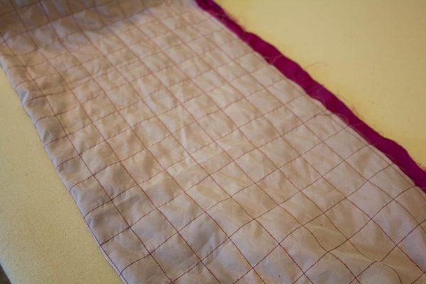 Textured Silk Velvet Scarf-stitch the three raw edges together