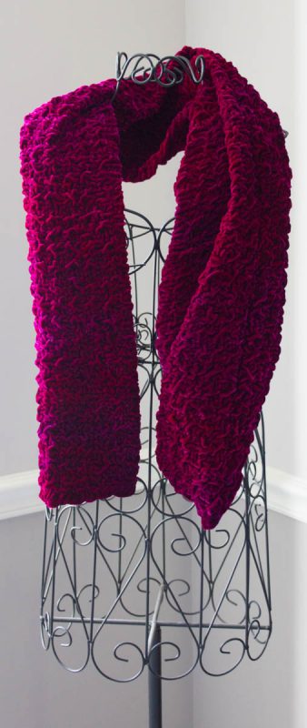 Textured Silk Velvet Scarf-finished scarf