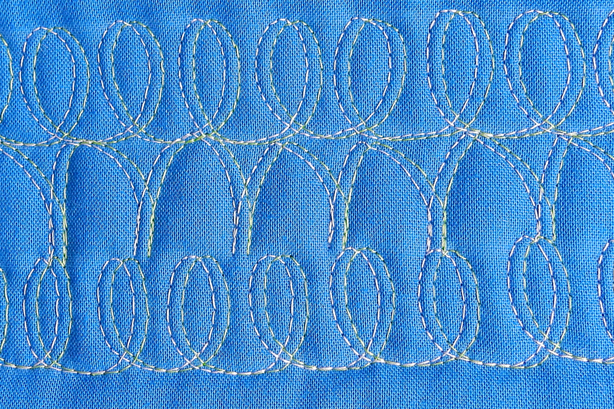 Double Needle Free-Motion Quilting Loops and Arches