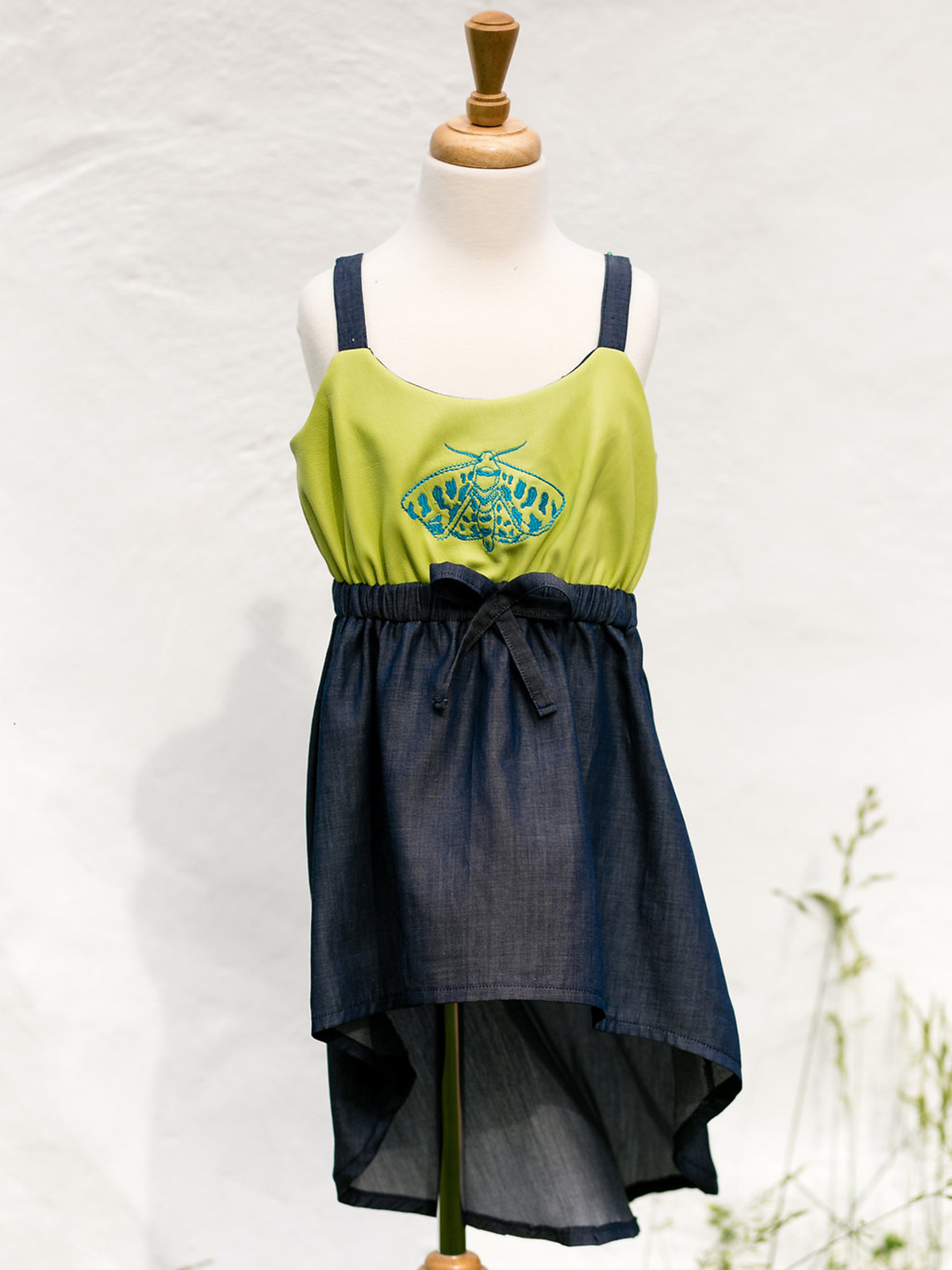 Embroidered Dress with Alison Glass Exlibris Embroidery Design