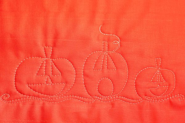 Jack-o-Lantern Free-motion Quilting