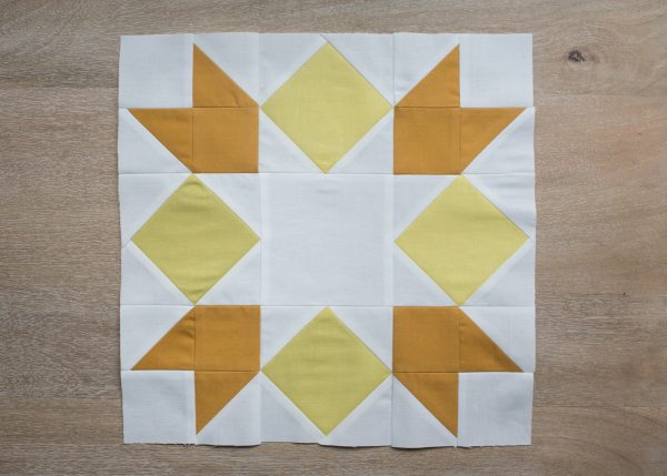 Golden Star Quilt Block Pattern