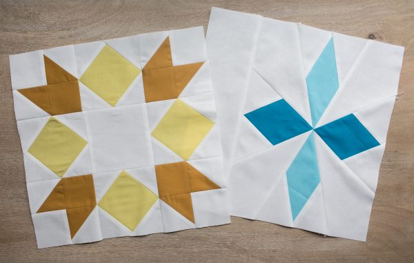 Golden Star and Snowflakes Quilt Block Patterns