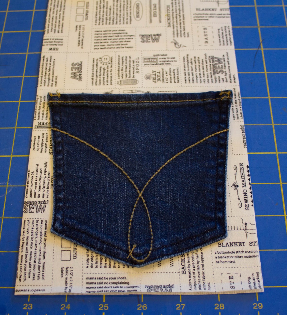 Recycled Jeans Composition Book Cover - WeAllSew