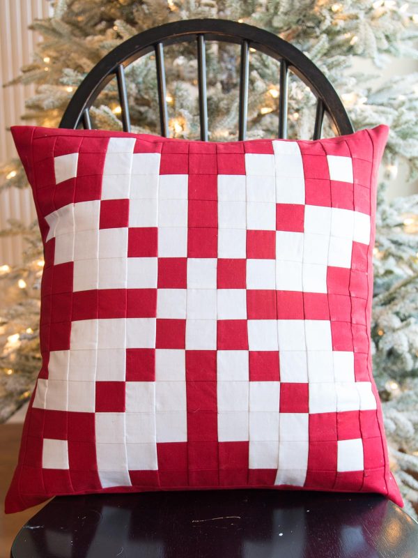 Patchwork Nordic Inspired Snowflake pillow pattern by Melissa Mortenson for WeAllSew