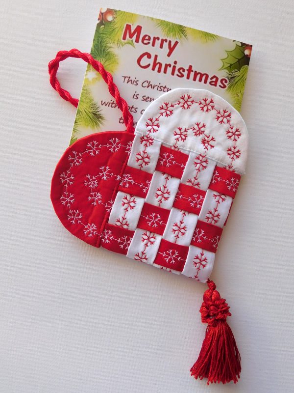 “Scandinavian Heart” is a Free Quilted Christmas Ornament Pattern designed by Charlotte Warr Anderson from We All Sew