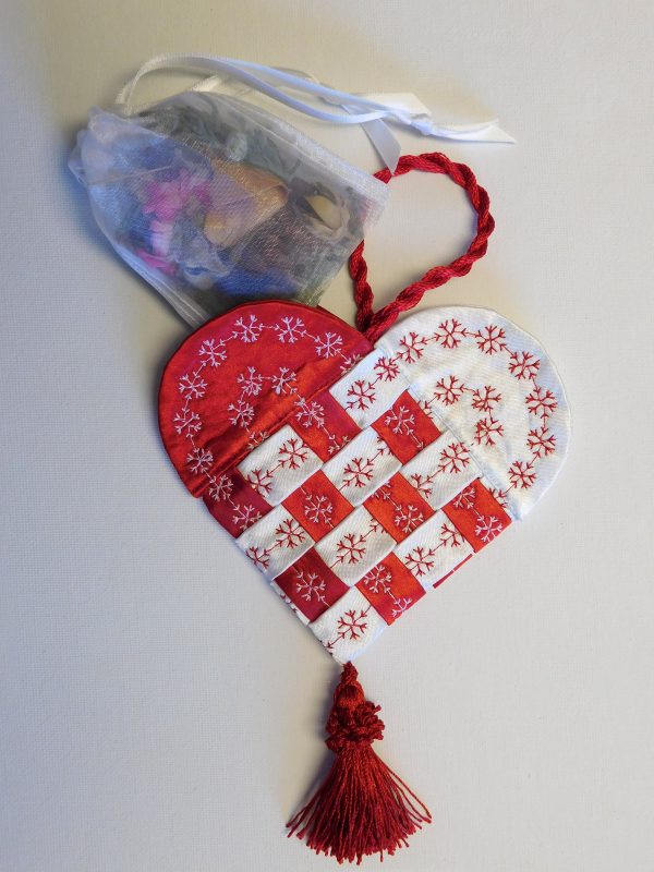 How to Sew Valentine's Day Ornament Heart ornament pattern Fabric heart sewing PDF pattern Valentine fabric heart ornament