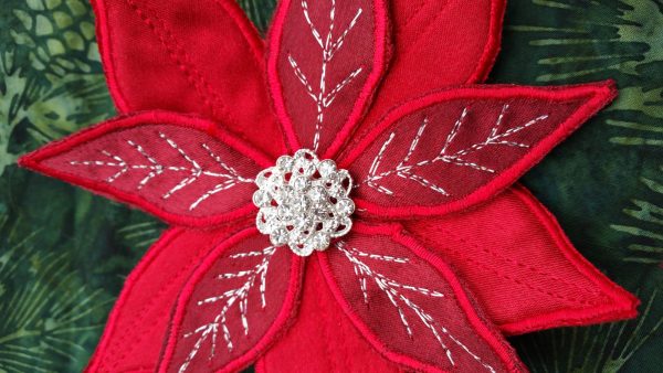 Poinsettia Pin-embellish your pin