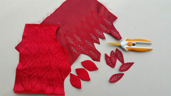 Poinsettia Pin-cut out each petal