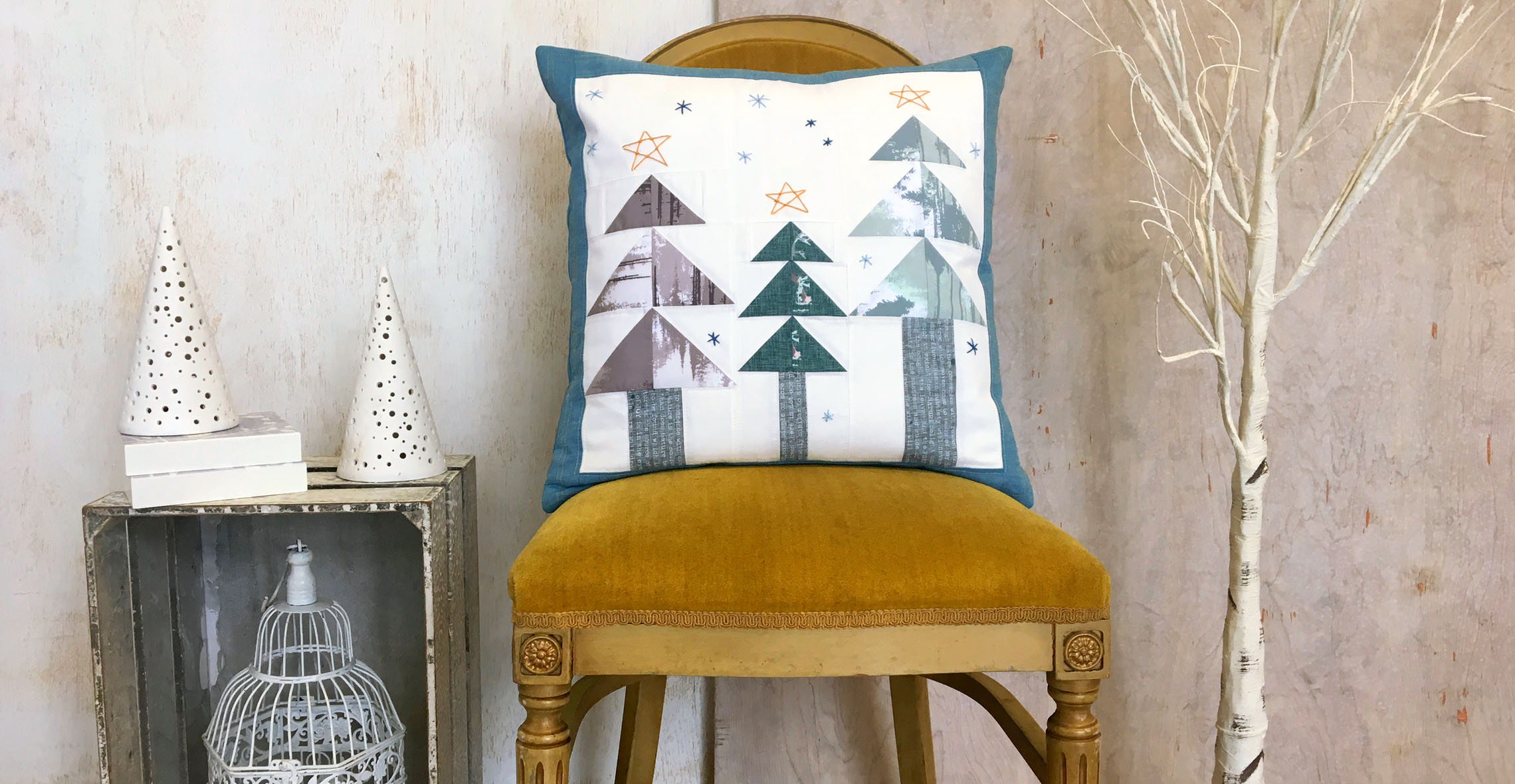 Let it snow holiday pillow tutorial from WeAllSew