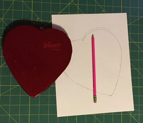 Chocolate Box Cover and Mug Rug-tracing