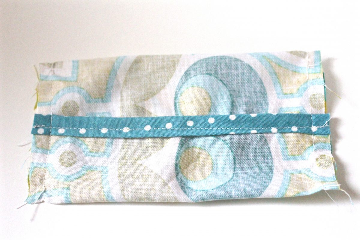 Tissue holder Tutorial Step eight: sew the sides together